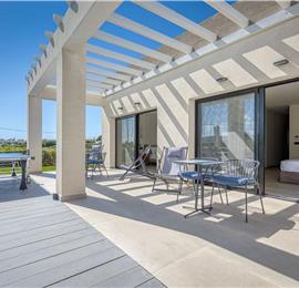 5 bedroom luxury seaside villa with indoor & outdoor pool, near Acharavi, sleeps 10